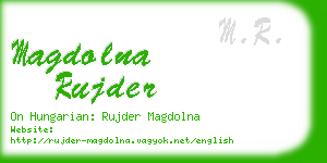 magdolna rujder business card